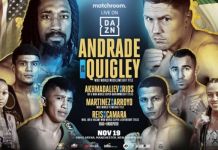 Demetrius Andrade-Jason Quigley y otros tres mundiales, esta madrugada en DAZN