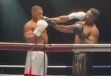 Anthony Joshua y Francis Ngannou se noquean antes de subir al ring