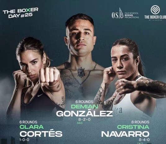 Cartel definitivo con dos combates profesionales en el The Boxer Day 25