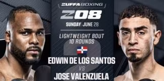 José Valenzuela vs. Edwin de los Santos II en la Zuffa Boxing 8