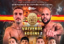Cartelera completa del Pablo Valverde vs. Chimo Eddine, por el título nacional ligero